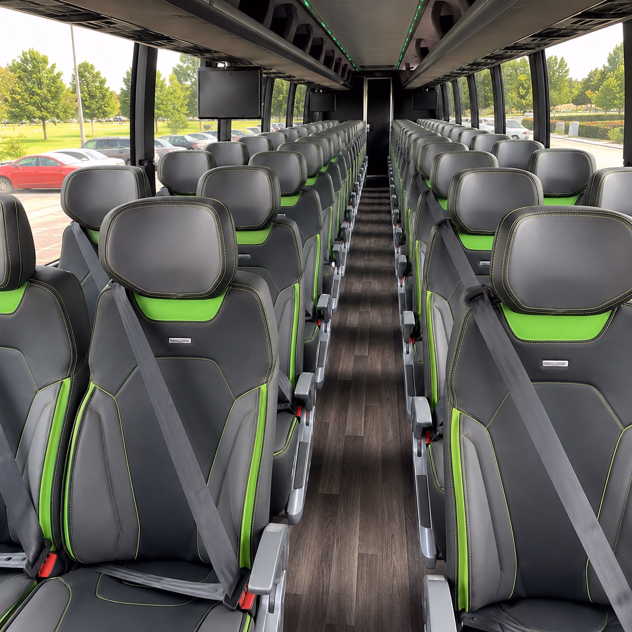 broken arrow charter bus interior